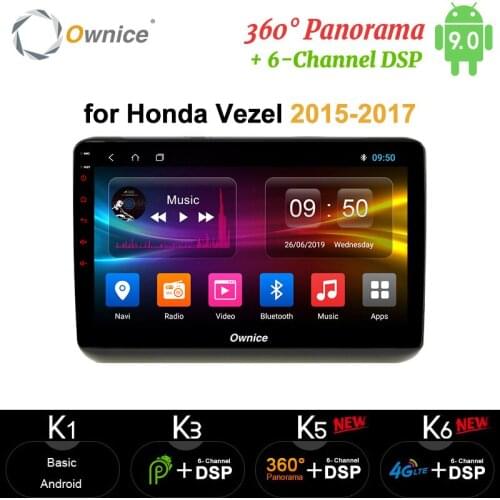 Ownice Octa 8 core Android 9.0 GPS Navigation 4G RAM 64G Multimedia 4G SIM 360 Panorama DSP SPDIF For Honda Vezel 2015 2016 2017