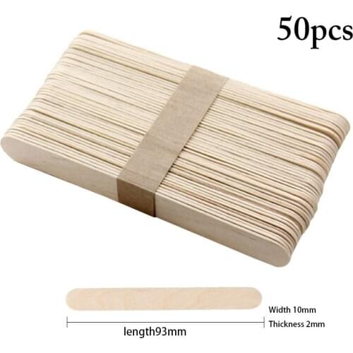 50Pcs Popsicle Stick Ice Cube Maker Cream Tools Model Special-Purpose Wooden Craft Stick Lollipop Mold Natural Wood Cake Tools