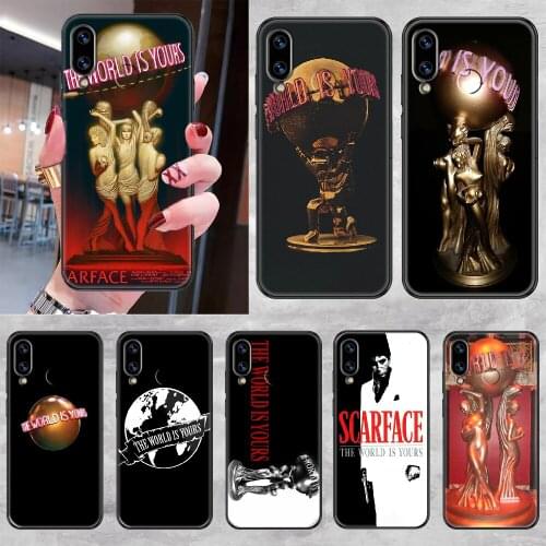 Scarfaces The World Is Yours Phone case For Huawei Honor 6 7 8 9 10 10i 20 A C X Lite Pro Play black luxury cover fashion