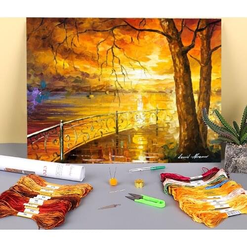 The Sweetness The Sun Printed 11CT Cross-Stitch DIY Embroidery Patterns DMC Threads Knitting Hobby Handiwork Wholesale