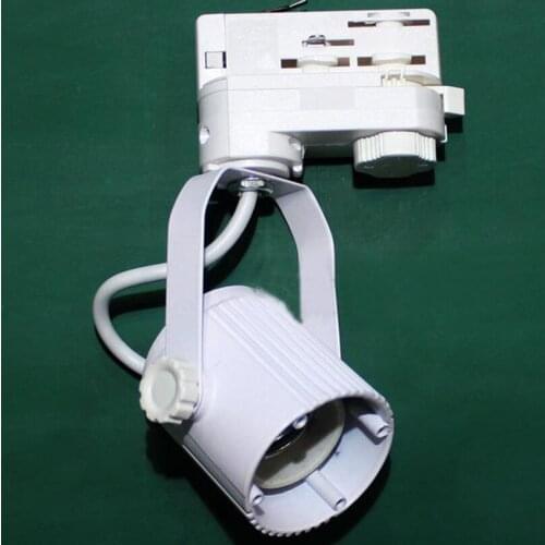 4pcs LED Track Light E27 Rail Spotlights Lamp Leds Tracking Fixture Spot Lights Bulb for Store Shop Showroom Adjustable 3 phase