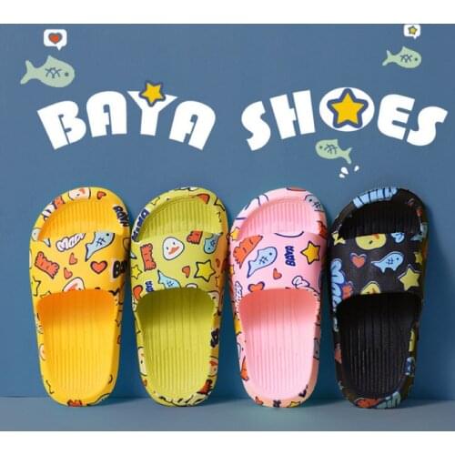 New Cute Kids Slippers Cartoons Children Baby Home Slippers Waterproof Breathable Non-slip Boys Girls Home Duck Shoes size26-35