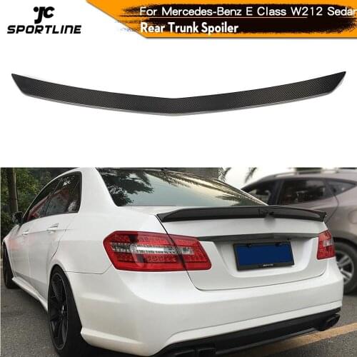 Carbon Fiber / FRP Racing Rear Trunk Spoiler Boot Lip Sticker Wing for Benz E-class W212 Sedan 4-Door 2010 - 2015 Car-Styling