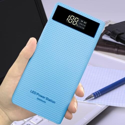 Qc 3.0 20000mAh Type-c DIY Power Bank 7*18650 Battery(No) Case Led Powerbank Box Quick Charge Shell Case for Phone