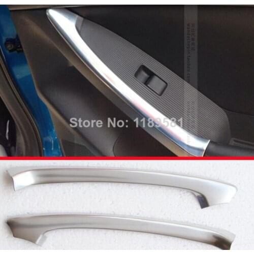 For Mazda CX-5 2013 2014 2015 2016 ABS Pearl Chrome Inside Interior Rear Door Armrest Cover Trim
