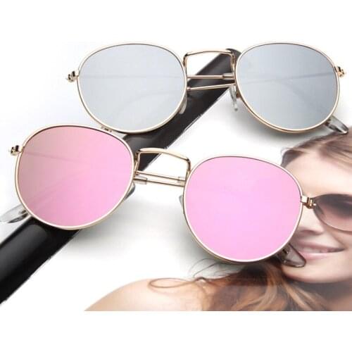 VWKTUUN Round Sunglasses Women Men 2019 Mirror Sun glasses Luxury Brand Designer Lady Circular Sunglass Oculos de sol Feminino