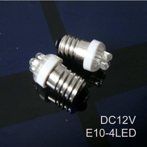 High quality 12v E10 Led Signal Light,E10 Led Instrument Light,DC12V Led E10 Bulb,E10 Led Indicator Light free shipping 5pcs/lot
