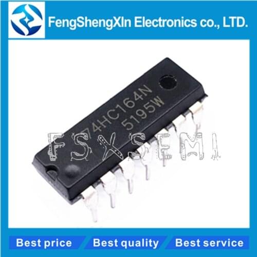 100pcs/lot SN74HC164N 74HC164 74HC164N IC 8-BIT PARALLEL-OUT SERIAL SHIFT REGISTERS DIP-14