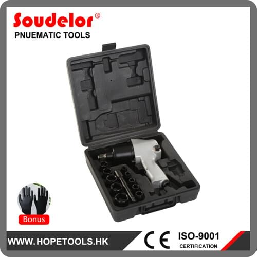 Automotive Pneumatic 17PCS 1/2" Air Impact Socket Wrench Kit Ui-1002K