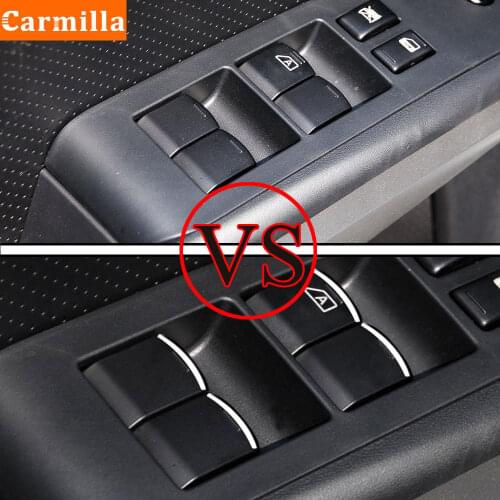 Carmilla Car Windows Control Panel Knob Trim for Nissan Versa Latio Almera Sunny 2011 - 2017 Window Lifter Buttons Cover Sticker