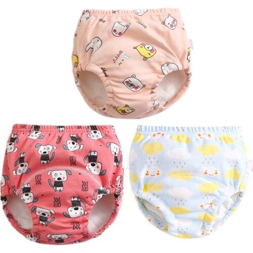 Reusable Diapers for Children Waterproof Cotton Ecological Diapers Panties Baby Training Panties Washable Cloth Diaper Nappies