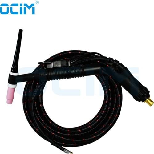 WP26F 4M TIG Torch Flexible Torch Head 35-70 Euro Connector
