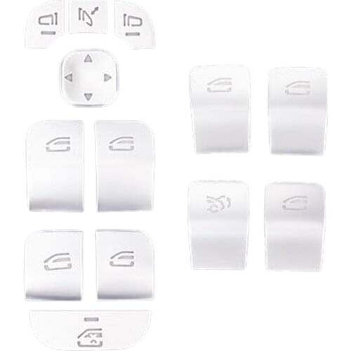 For Mercedes-Benz 2019-21 a class w177 B-Class GLB W247 2020-21 abs silver window switch button cover glass lift switch sticker
