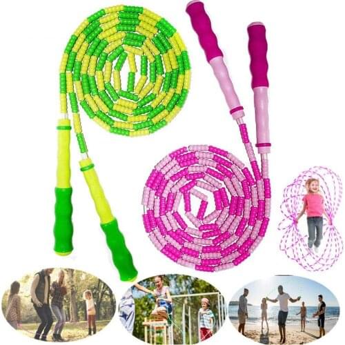 New 2.8m Adjustable Jump Rope Bamboo knot Anti-Slip Handle Rope Skipping Exercise Fitness Equipment for Athlete Workout