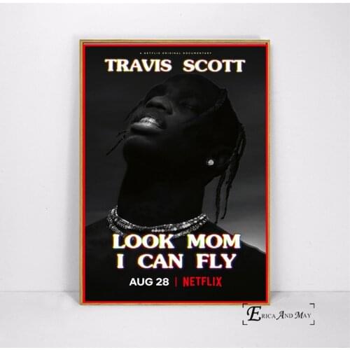 Travis Scott Look Mom I Can Fly Posters And Prints Canvas Painting Pictures On The Wall Abstract Decorative Home Decor Affiche