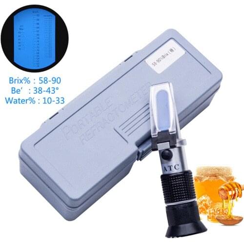 Handheld RefractometerHoney Measures BaumePortable Refractometer Gauge 58-90% Brix Detection