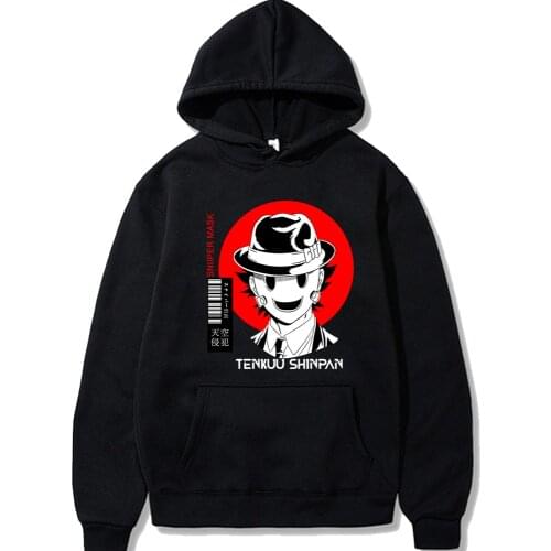 Tenkuu Shinpan High-Rise Invasion Top Harajuku Print Style Pullover Unisex Loose Hoodies