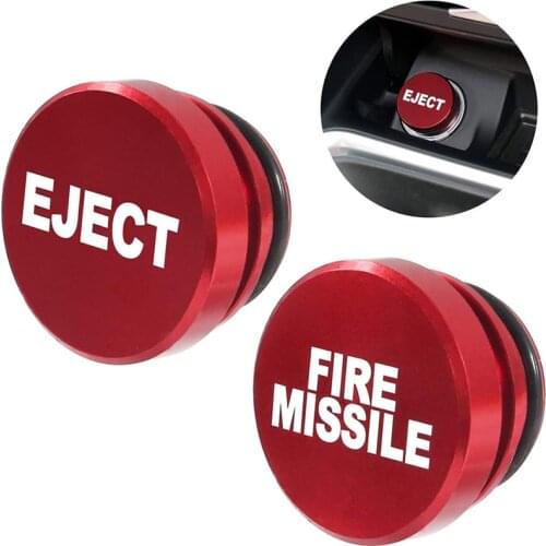 Universal Fire Missile Eject Button Car Cigarette Lighter Cover 12V Accessory Dust-proof Decoration Durable for Car Motorcycle