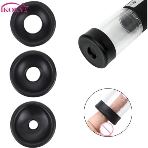 Enlarger Exerciser Penis Pump Ring Sleeve Silicone Penis Erection Penis Extender Trainer Accessories Sex Toys For Men