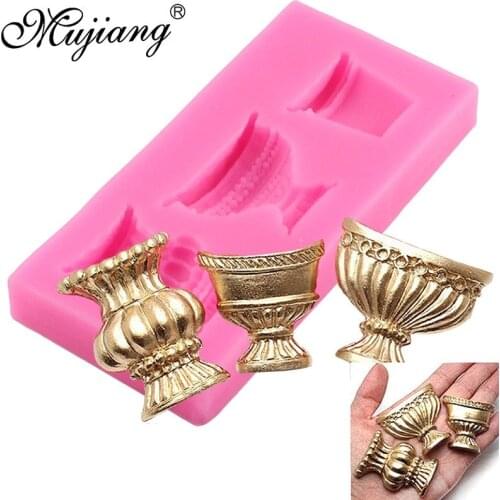 Flower Vase Shape 3D Silicone Mold Candy Fondant Molds Cake Decorating Tools Cookie Chocolate Gumpaste Soap Polymer Clay Mould