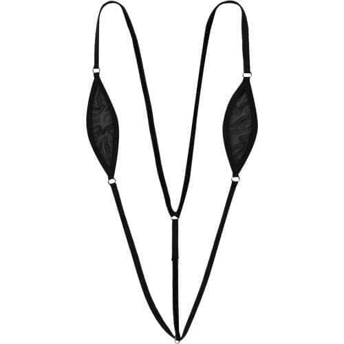 Women Summer Bikini Set Swimwear Sheer Lingerie Swimsuit Spaghetti Straps Y-back Mini Micro Thong Bikini Nightwear Sexy Costume