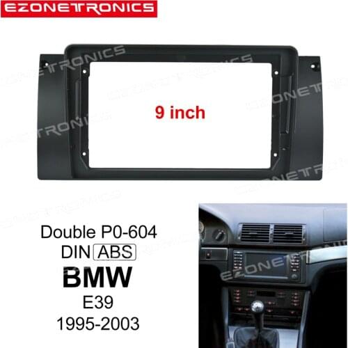 1-2Din Car DVD Frame Audio Fitting Adaptor Dash Trim Kits Facia Panel 9inch For BMW E39 1995-2003