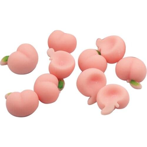 10Pcs Silicone Mini Peach Squishy Toy Cute Stress Anxiety Relief Squeeze Ball