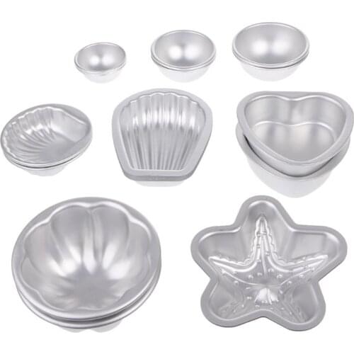 16PCS 6 Style DIY Metal Bath Bomb Mold Crafting Bath Bombs Handmade Soaps & Cake 95AC
