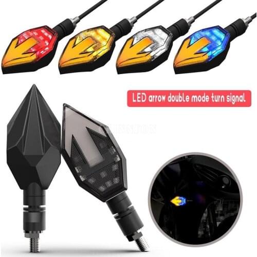 200Pcs/Lot Motorcycle LED Turn Signal Arrow Two Color Lamp 150Nk Daytime Running Lamp Light Warning Light 12V