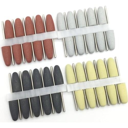40pcs Dental SILICONE Polishers Dental lab 2.35mm Acrylic Polishing Burs Resin Base
