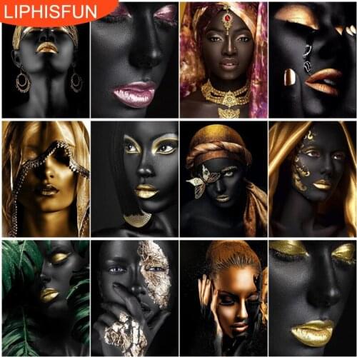 5D Diy Diamond Painting Full Drill Lady African Woman Square Round Rhinestone Diamond Embroidery Cross Stitch Home Decor