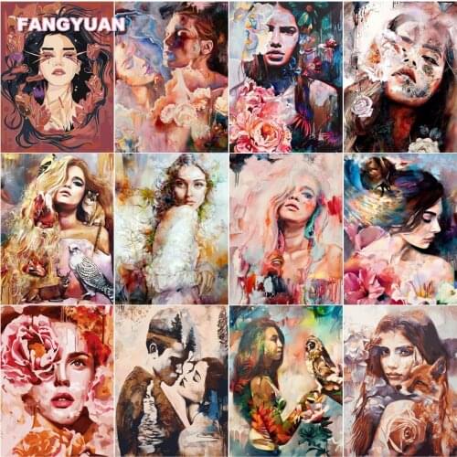 Diamond Painting Women and Flowers Cross Stitch Kits Animals Couples Oil Paintings Mosaic Art Full Diamond Embroidery Needlework