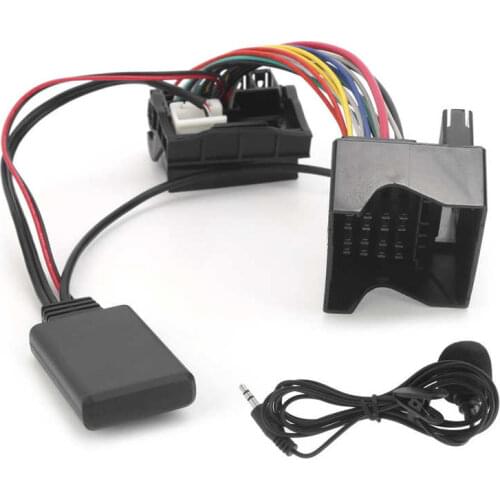 Car Bluetooth 5.0 AUX-IN Cable Audio Adapter Module Fit for Citroen C2/ C3/ C4/ C5/ C6 with Microphone for Peugeot 307 207 407