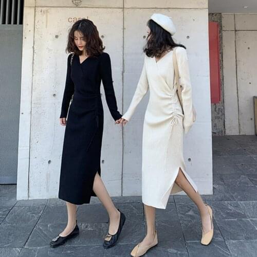 Модные вязаные платья GJBD China At AliExpress