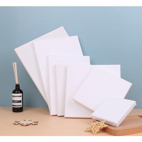 1Pc White Blank Square Artist Canvas For Canvas Oil Painting,Wooden Board Frame For Primed Oil Acrylic Paint