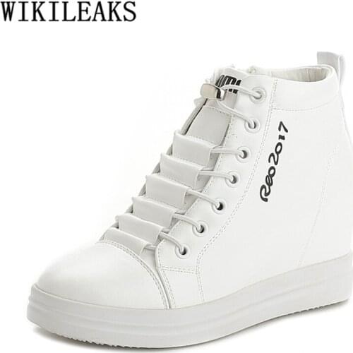 Sneakers Platform Elevator Shoes Increase Within Wedges Shoes For Women White Sneakers Winter Shoes Women Basket Casual Women