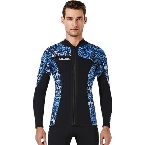 Mens Women’s 3mm Wetsuits Jacket & Pants Long Sleeve Neoprene Wetsuits Top Bottom Surfing Scuba Diving Snorkeling Swimming Suit