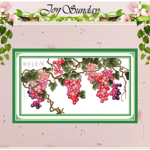 Grapes Harvest Patterns Counted Cross Stitch 11CT 14CT Cross Stitch Sets Wholesale fruit Cross-stitch Kits Embroidery Needlework