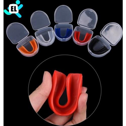 Single-sided Teeth Guard Mouthguard Free Combat Sports Tooth Protector With Plastic Case Box Anti Shock
