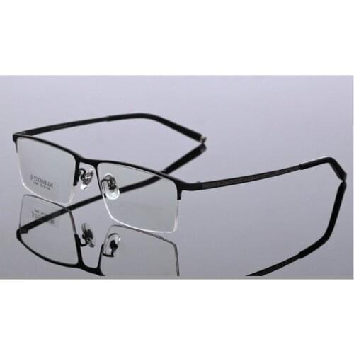 Pure titanium Eyeglasses Frames Men Men Optical Frame Prescription Frameless Glasses Transparent Eye glasses FML