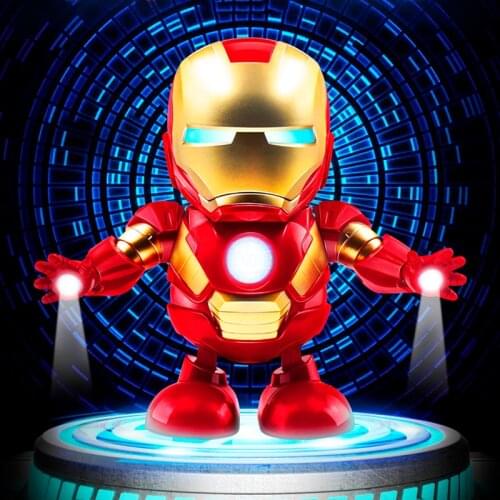 Original Disney Dancing iron man spider-man hulk Figures Action Music Shiny Electronic marvel superhero Kids girls birthday Toys