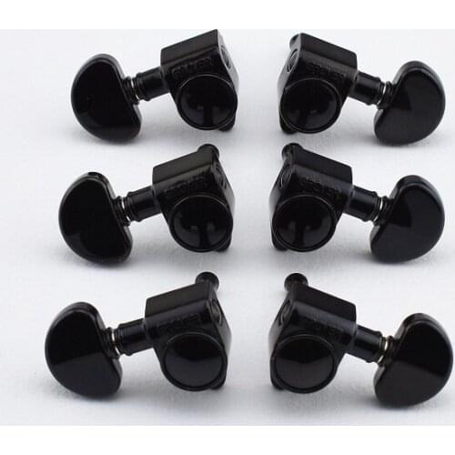 1 Set Original Genuine Grover Guitar Machine Heads Tuners 1:18 Black