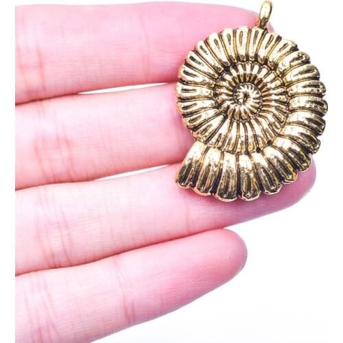 Snail Shell Pendant For Jewelry Making Accessories Gold Color Charms Animal Necklace Statement Women Men High Quality 2021 Trend