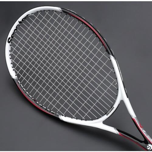Professional Carbon Fiber Tennis Rackets Men Single Racket Strings Bag For Adult Sport Padel Trainer Racquet Grip Size 4 3/8inch