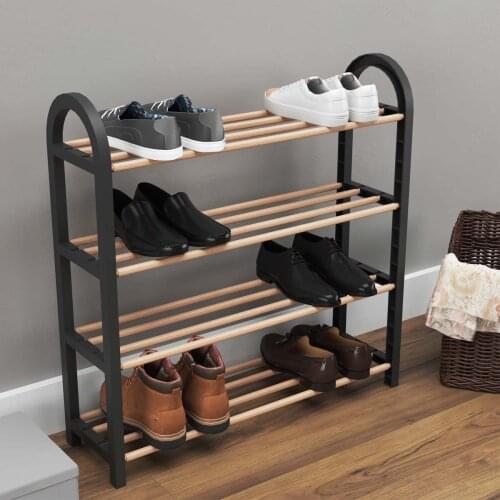 Shoe Cabinets Space Saving Wood Detachable Dustproof Shoe Rack Storage Organizer Shoes Space-Saving Stand Cabinet Shelf Home