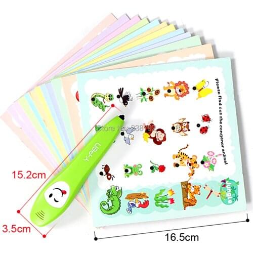Smart logic Reading Y-Pen learning toys with 12pcs 2-Side learning cards 120 knowledge point Early interesting educational toys