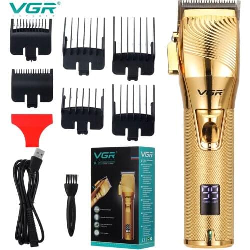 VGR Golden Color Professional Cordless Outliner Hair Trimmer Beard Hair Clipper Hair Cutting Machine Can Be Zero Gapped