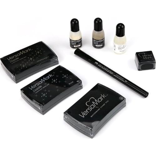 Japan Tsukineko VMS 001,002,003 Pigment Inkpad,Clear Watermark Stamp Pad Marker Pen Embossing powder imprinted ink Pen