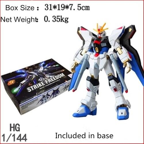 Japanese Gaogao Model HG 1/144 Mobile Strike Freedom ZGMF-X20A Full Set Included In Base Assembly Robert Figure Kits