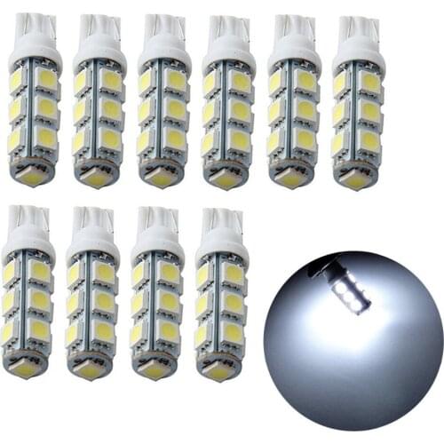 10 Lampada T10 13 5050smd Led Branca Pingo Luz W5w 5050 6000k (10 unidade)